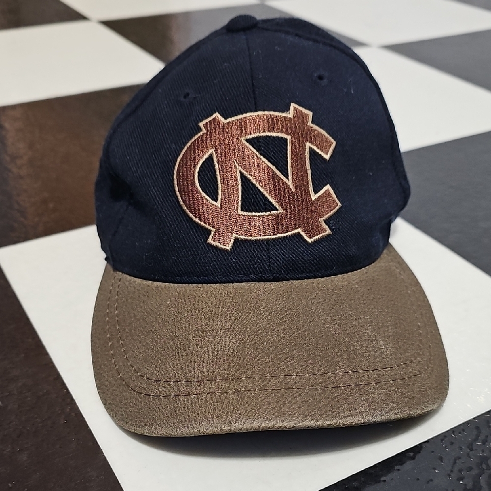 Black and Brown Cap with Embroidered UNC North Carolina Tarheels Adjustable